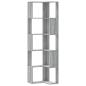 Preview: Bücherregal 5 Böden Grau Sonoma 50x50x179 cm Holzwerkstoff