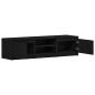 Preview: TV-Schrank Schwarz Eichen-Optik 140x40x36 cm Holzwerkstoff