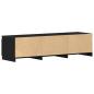 Preview: TV-Schrank Schwarz Eichen-Optik 140x40x36 cm Holzwerkstoff