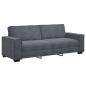 Preview: 3-Sitzer-Sofa Dunkelgrau 180 cm Samt
