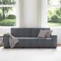Preview: 3-Sitzer-Sofa Dunkelgrau 180 cm Samt