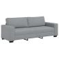 Preview: 3-Sitzer-Sofa Hellgrau 180 cm Stoff
