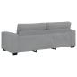 Preview: 3-Sitzer-Sofa Hellgrau 180 cm Stoff