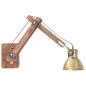 Preview: Wandleuchte Industrie-Stil Messing Rund E27