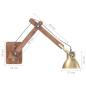 Preview: Wandleuchte Industrie-Stil Messing Rund E27