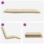 Preview: Sonnenliege Klappbar Beige 175x54x8,5 cm Oxford-Gewebe