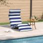 Preview: Sonnenliege Klappbar Blau und Weiß 175x54x8,5 cm Oxford-Gewebe
