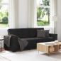 Preview: ARDEBO.de - 3-Sitzer-Sofa Schwarz 180 cm Samt