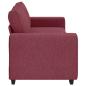 Preview: 3-Sitzer-Sofa Weinrot 180 cm Stoff