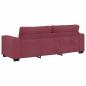 Preview: 3-Sitzer-Sofa Weinrot 180 cm Stoff
