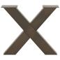 Preview: Couchtischbeine X-Form 2 Stk. Naturstahl 50x(42-43) cm Stahl