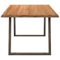Preview: Esstisch mit Baumkanten 180x100x74 cm Massivholz Eiche Rechteck