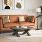 Preview: Couchtischbeine X-Form 2 Stk. Naturstahl 70x(30-31) cm Stahl