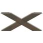 Preview: Couchtischbeine X-Form 2 Stk. Naturstahl 70x(30-31) cm Stahl
