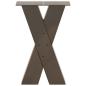 Preview: Couchtischbeine X-Form 2 Stk. Naturstahl 38x(42-43) cm Stahl