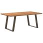 Preview: ARDEBO.de - Esstisch Hellbraun 180x100x74 cm Massivholz Eiche Rechteckig