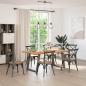 Preview: Esstisch Hellbraun 180x100x74 cm Massivholz Eiche Rechteckig