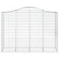 Preview: Gabionen mit Hochbogen 30Stk. 200x50x140/160cm Verzinktes Eisen