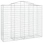 Preview: Gabionen mit Hochbogen 14Stk. 200x50x160/180cm Verzinktes Eisen