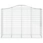 Preview: Gabionen mit Hochbogen 25Stk. 200x50x140/160cm Verzinktes Eisen