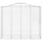 Preview: Gabionen mit Hochbogen 15Stk. 200x50x160/180cm Verzinktes Eisen