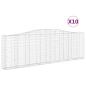Preview: Gabionen mit Hochbogen 10Stk. 400x30x120/140cm Verzinktes Eisen