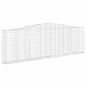 Preview: Gabionen mit Hochbogen 10Stk. 400x30x120/140cm Verzinktes Eisen