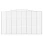 Preview: Gabione mit Hochbogen 400x30x220/240 cm Verzinktes Eisen