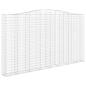 Preview: Gabione mit Hochbogen 400x30x220/240 cm Verzinktes Eisen