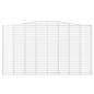 Preview: Gabione mit Hochbogen 400x30x220/240 cm Verzinktes Eisen