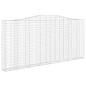 Preview: Gabionen mit Hochbogen 2 Stk. 400x30x180/200cm Verzinktes Eisen