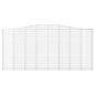 Preview: Gabionen mit Hochbogen 2 Stk. 400x30x180/200cm Verzinktes Eisen