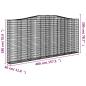 Preview: Gabionen mit Hochbogen 2 Stk. 400x30x180/200cm Verzinktes Eisen