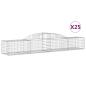 Preview: Gabionen mit Hochbogen 25 Stk. 300x50x40/60 cm Verzinktes Eisen