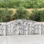Preview: ARDEBO.de - Gabionen mit Hochbogen 3 Stk. 400x30x80/100cm Verzinktes Eisen