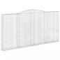 Preview: ARDEBO.de - Gabionen mit Hochbogen 2 Stk. 400x30x200/220cm Verzinktes Eisen