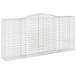 Preview: Gabionen mit Hochbogen 3 Stk. 400x50x180/200cm Verzinktes Eisen