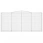 Preview: Gabionen mit Hochbogen 3 Stk. 400x50x180/200cm Verzinktes Eisen