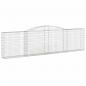 Preview: Gabionen mit Hochbogen 5 Stk. 400x30x100/120cm Verzinktes Eisen