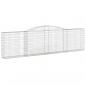 Preview: Gabionen mit Hochbogen 3 Stk. 400x30x100/120cm Verzinktes Eisen