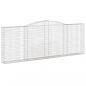 Preview: Gabionen mit Hochbogen 2 Stk. 400x30x140/160cm Verzinktes Eisen