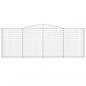 Preview: Gabionen mit Hochbogen 2 Stk. 400x30x140/160cm Verzinktes Eisen