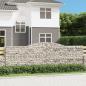 Preview: ARDEBO.de - Gabionen mit Hochbogen 3 Stk. 400x50x120/140cm Verzinktes Eisen
