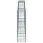 Preview: Gabionen mit Hochbogen 2 Stk. 400x30x100/120cm Verzinktes Eisen