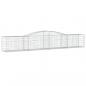 Preview: Gabionen mit Hochbogen 4 Stk. 400x50x60/80cm Verzinktes Eisen