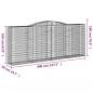 Preview: Gabionen mit Hochbogen 3 Stk. 400x50x160/180cm Verzinktes Eisen