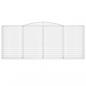 Preview: Gabionen mit Hochbogen 2 Stk. 400x50x160/180cm Verzinktes Eisen