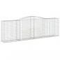 Preview: Gabionen mit Hochbogen 5 Stk. 400x50x120/140cm Verzinktes Eisen