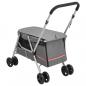 Preview: Hundewagen Faltbar Grau 100x49x96 cm Leinenstoff