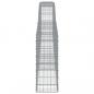 Preview: Gabionen mit Hochbogen 4 Stk. 400x30x80/100cm Verzinktes Eisen